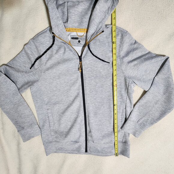 Aeropostale Zip-Up Hooded Sweater Jacket Men’s Gray SZ M - Picture 4 of 6